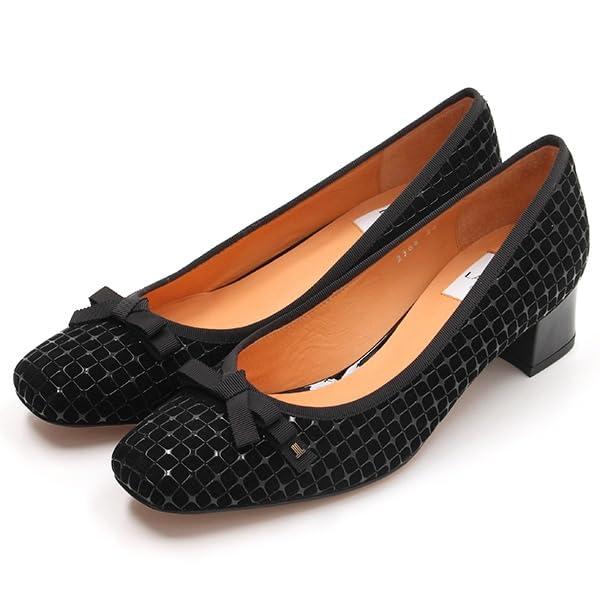 [ランバン オン ブルー] パンプス スクエアトゥリボンモチーフパンプス2366 レディース 2366