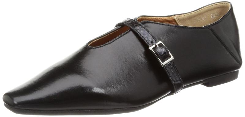 [イーボル] パンプス ソフトスクエアUカットベルトフラットパンプス レディース IV5197