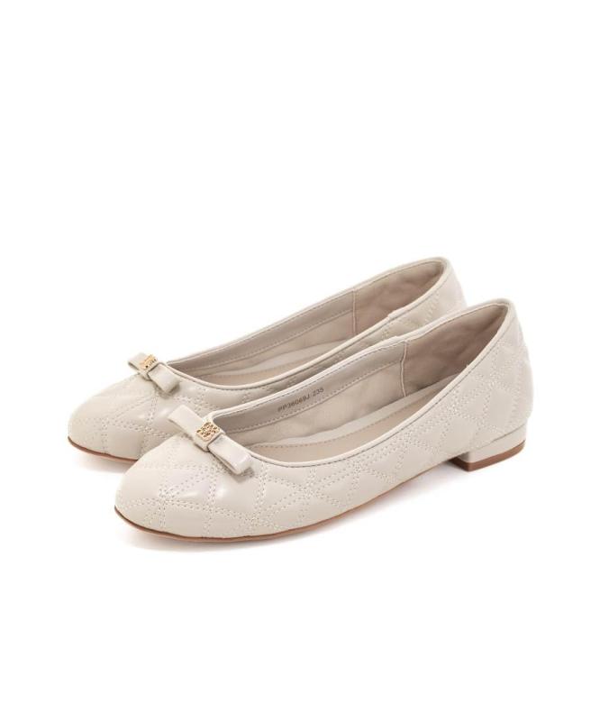 [ランダ] パンプス キルティングラウンドトゥフラットパンプス レディース PP36069