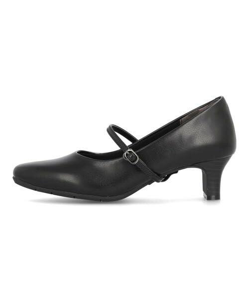 [オフィスサポート] レディース 多機能2WAYオフィスパンプスストラップ付き 424003