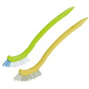 アズマ工業(Azuma Industrial) ブラシ すみまで洗えるちょこちょこブラシ2色組 全長約17cm 細かいところまでしっかり洗える細身のブラシ