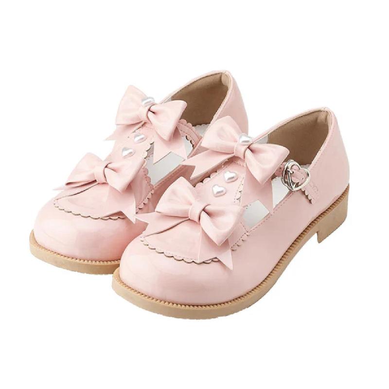 ディアマイラブ（DearMyLove） レディース 量産型 靴 ハートパールリボンパンプス 夢展望パンプス