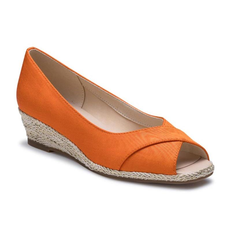 REGAL(リーガル) レディース ウエッジソールオープントウ F42Rパンプス