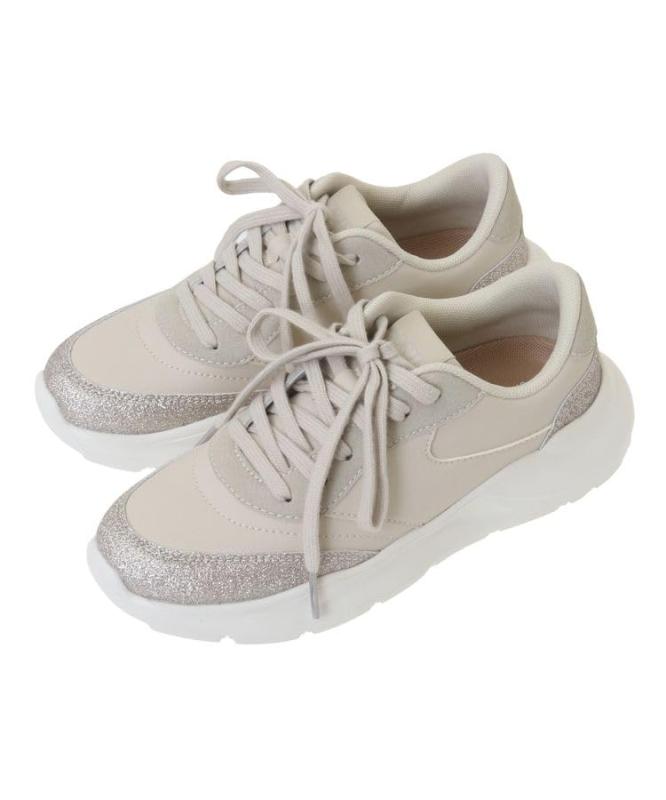 [アースミュージックアンドエコロジー] レディース ORiental TRaffic グリッタースニーカースニーカーブーツ