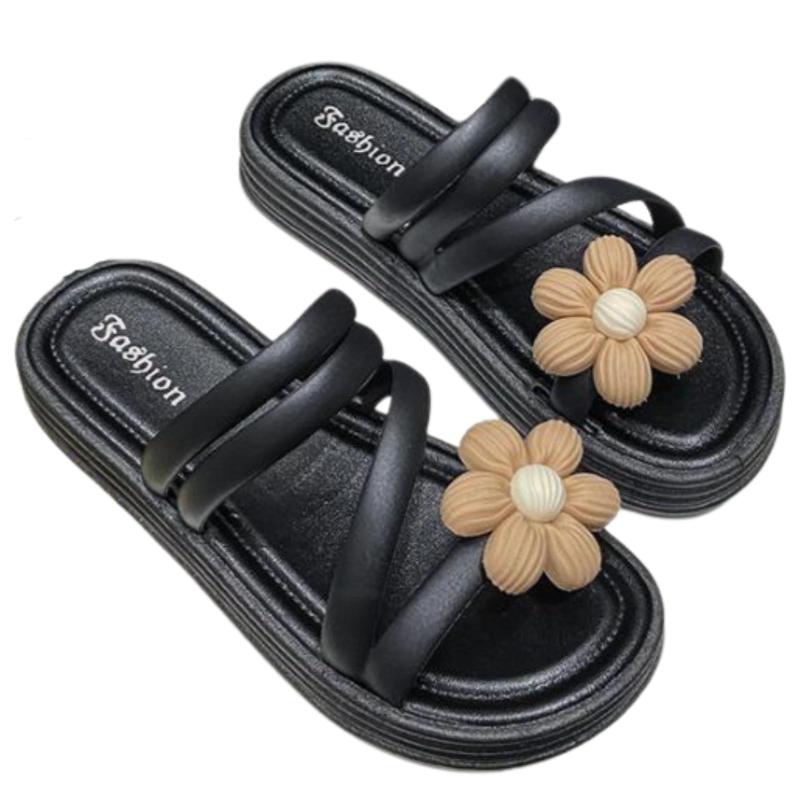 [Nestkanina] サンダル レディース ラウンドトゥ シンプル かわいい コンフォート ビーチ スライドサンダル ベーシック 歩きやすい 履きやすい 美脚 通勤 通学 旅行 SDL011