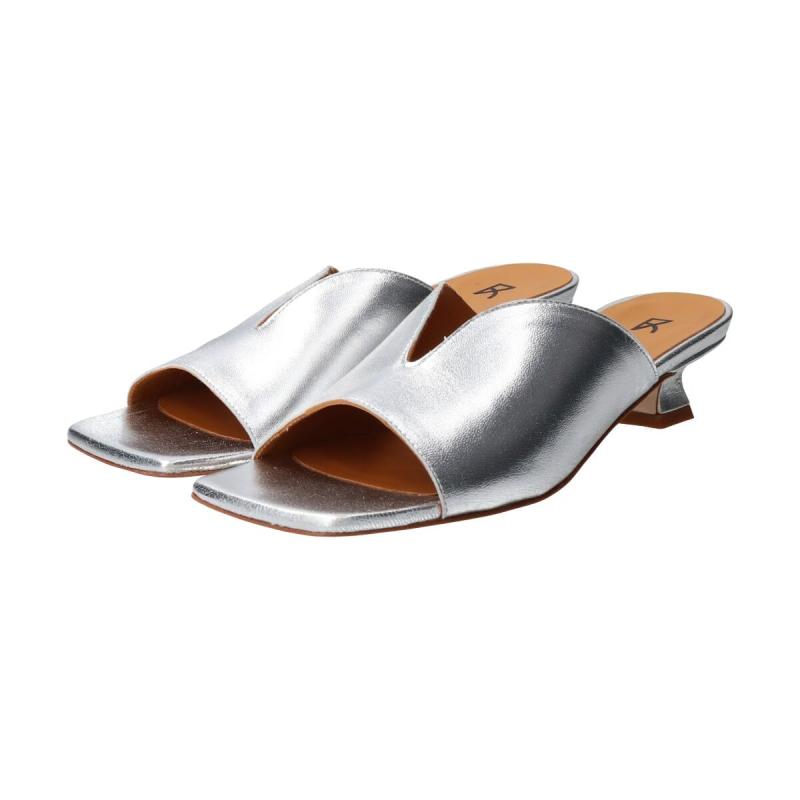 [ファビオルスコーニ] ヒールサンダル スクエアトウスリットミュールサンダル レディース