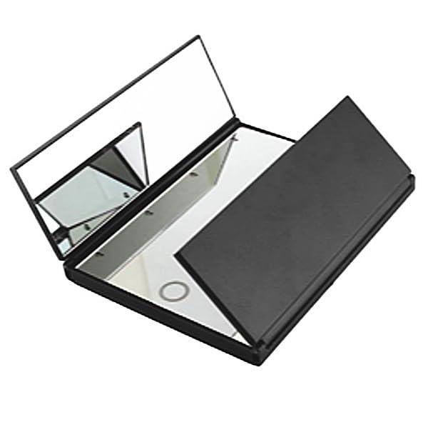 鏡 スタンドミラー 三面鏡 ハート型LEDライト8個付き 明るさ調整センサー付き [並行輸入品]サイズ・幅約12cm高さ15cm（開いた時23.4cm）可愛いハート型LEDライト8個付き中央下部のセンサーで明るさ調整可能