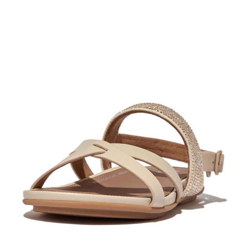 [フィットフロップ] レディース GRACIE CRYSTAL LEATHER STRAPPY BACK-STRAP SANDALSサンダル