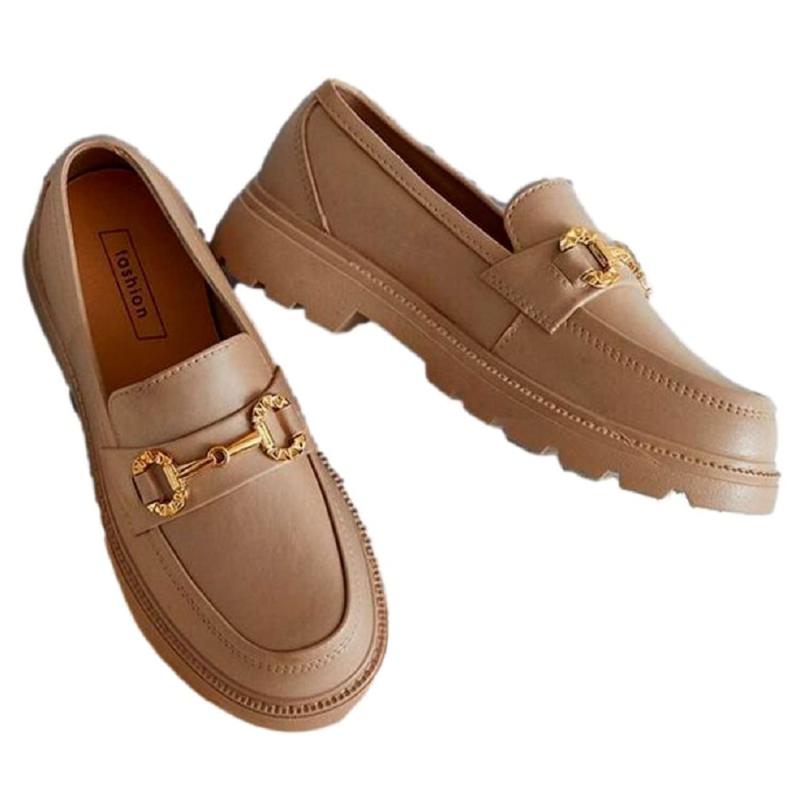 [Nestkanina] ローファー 厚底 レディース スリッポン 雨の日 通勤 通学 軽量 通気 SHO006