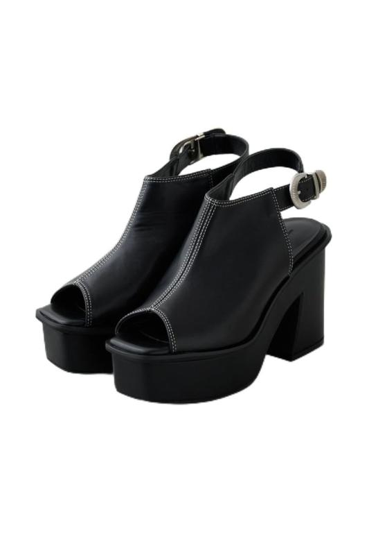 [AZUL by moussy] [アズールバイマウジー] ウエスタン バックル ブーティー サンダル レディース 250ISC55-088J