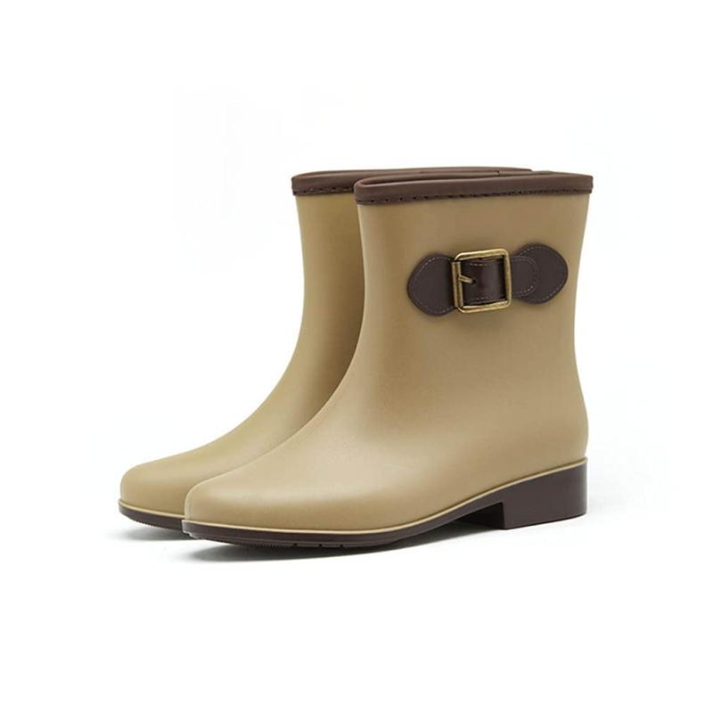 [MTKCNTL] 無地 ショート レディース レインブーツ ショート 長靴 雨靴 オシャレ 完全防水 ショートブーツ 撥水 防風 梅雨対策 大きいサイズ 女性 滑り止め 柔らか 通勤 通学