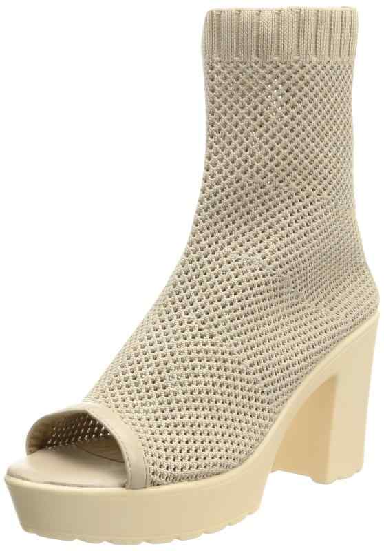 [リバティー ドール] ブーツ ショートブーツ ブーツサンダル 9cmヒール 厚底ヒール メッシュ ニット ストーム バックジップ 9115 レディース