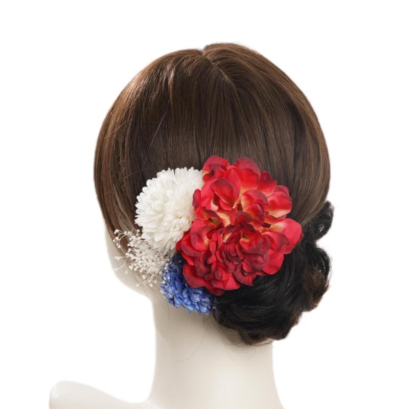 浴衣 髪飾り 成人式 卒業式 振袖 和装 着物 袴 ドライフラワー ピンク 浴衣 アクセサリー ヘアアクセサリー かんざし 花 結婚式 着物 成人式 七五三 花火大会 前撮り 卒業式 和装 花嫁 赤 白 r