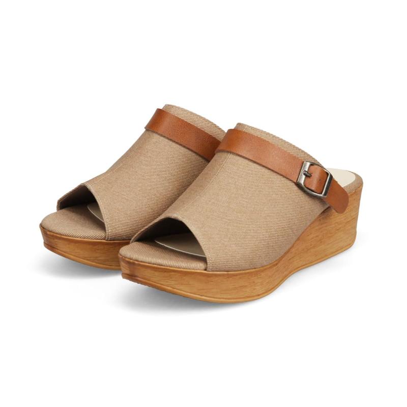 [セレブル] サンダル レディース ウェッジソール バックストラップ つっかけ オープントゥ 2way ストラップサンダル 92872