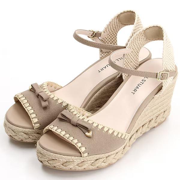 [ジルスチュアート シュー] エスパドリーユウェッジサンダル リボンモチーフジュートサンダル 6554 レディース