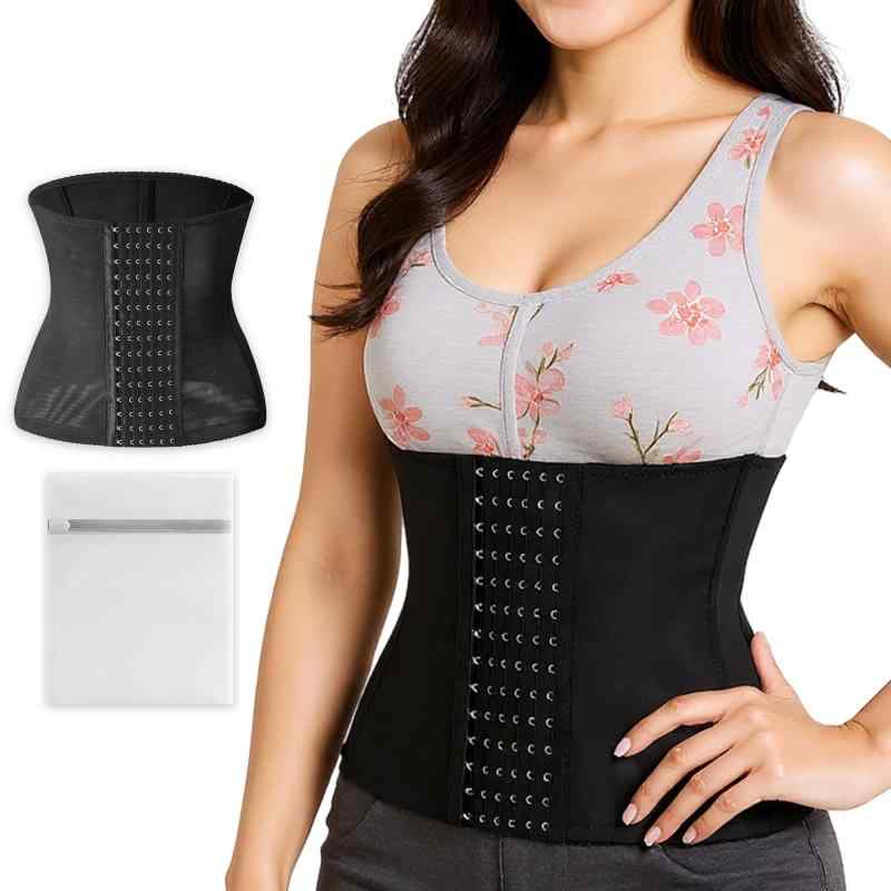 [GOKEI] コルセット ウエストニッパー 【7本ボーン 6段ホック】 くびれ 補正下着 薄い 夏用 ロング丈 ハミ肉防止 産後 ラインコルセット レディース 下腹 骨盤 ボディーシェイパー ぽっこりお