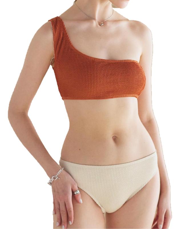 [シードレス] uneune ワンショルダーリボン ビキニ/水着 DDXM0514 レディース