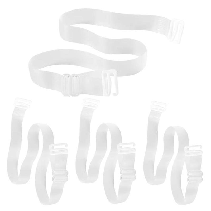[のんびり店] レディーズ ブラストラップ 透明 クリアー シリコン 肩紐 目立たない 調整可能 肩ひも2pairs＋肩帯滑り止め1pair