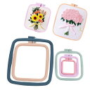 Quikaboo 刺繍枠 刺しゅう枠 刺繍スタンド パンチニードル 枠 ユニバーサルフレームセット 刺しゅうスタンド 5サイズ 四角