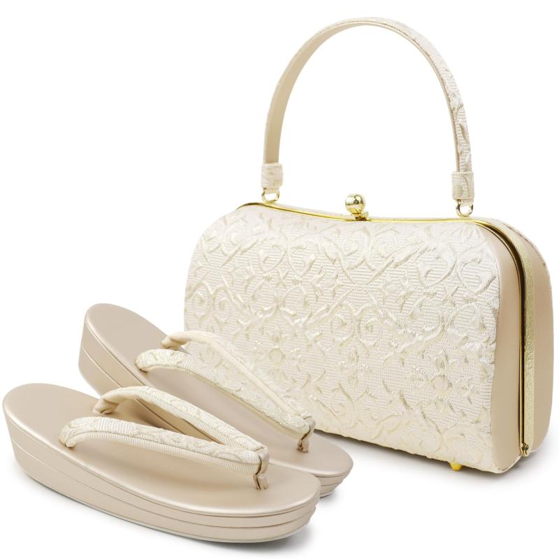 [NISHIORI] ローブ・デコルテ フォーマル 礼装用 高級 草履バッグ セット 留袖 訪問着に 3サイズ ゴールド シルバー