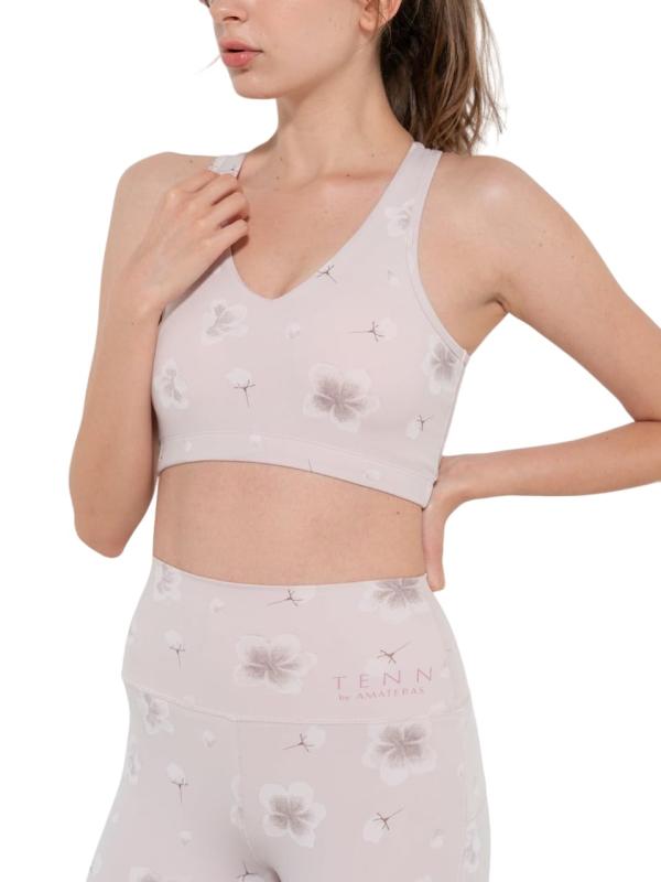 [テン] スポーツブラ サクラ柄スポーツブラ レディース 073BT