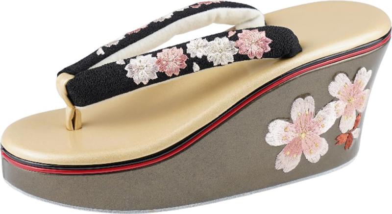 [アンドウ] 草履 桜ヒール 和装 履物