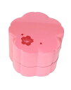 若泉漆器 2段重箱 4寸桜型ミニ重 ピンク 桜花(内黒) H-150-44-A(3)