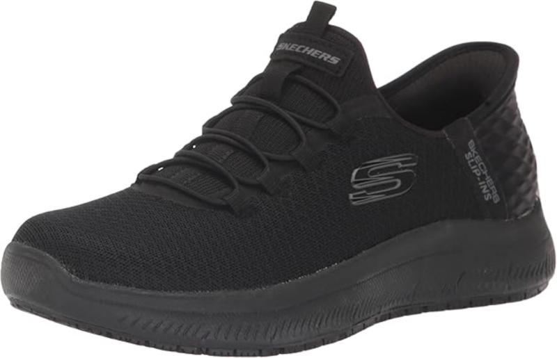 SKECHERS(スケッチャーズ) レディース スリップインズ ワーク：サミッツ SR - エンスリー_108144W 洗濯機洗い可能 防滑 滑りにくい 幅広レディース安全・作業靴・ナースシューズ