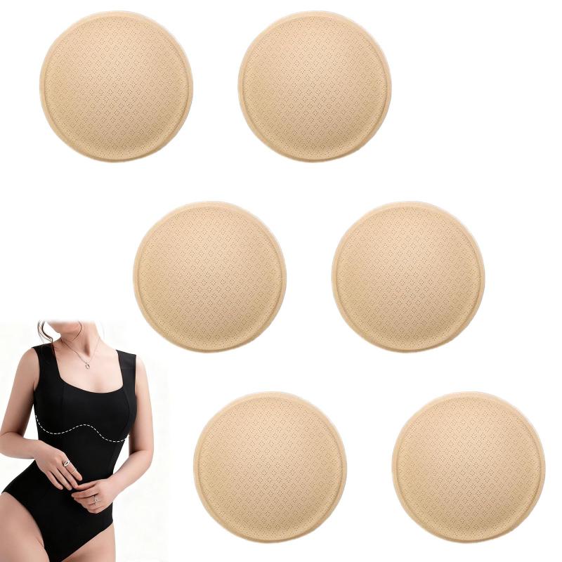 [HUIKKJP] バストパッド 3 組セット 肌色 胸パッド/ブラパッド/授乳胸パッド スポンジ材 0.5cm 厚 柔らかい軽量 通気性 取り外し可能 DIY 対応 ブラ/水着/ドレス/スポーツブラ/ヨガブラ用