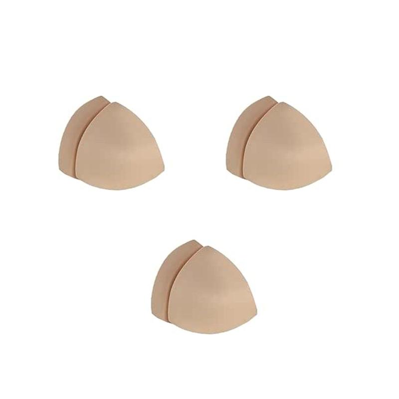 [BRIIKPP] バストパッド 取り外し可能 スポーツ三角形スポンジ胸パッド 授乳ブラ 胸カップ ブ 肌色 3ペア 6枚