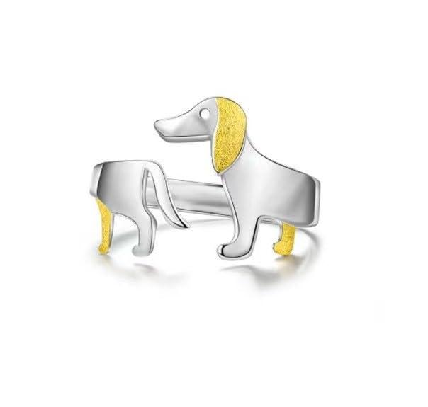 [THE MONSTER FACTORY] 犬 リング 指輪 アニマル アクセサリー U字 開口型 フリーサイズ 調整可能 ドッグ dog ペット グッズ 可愛い