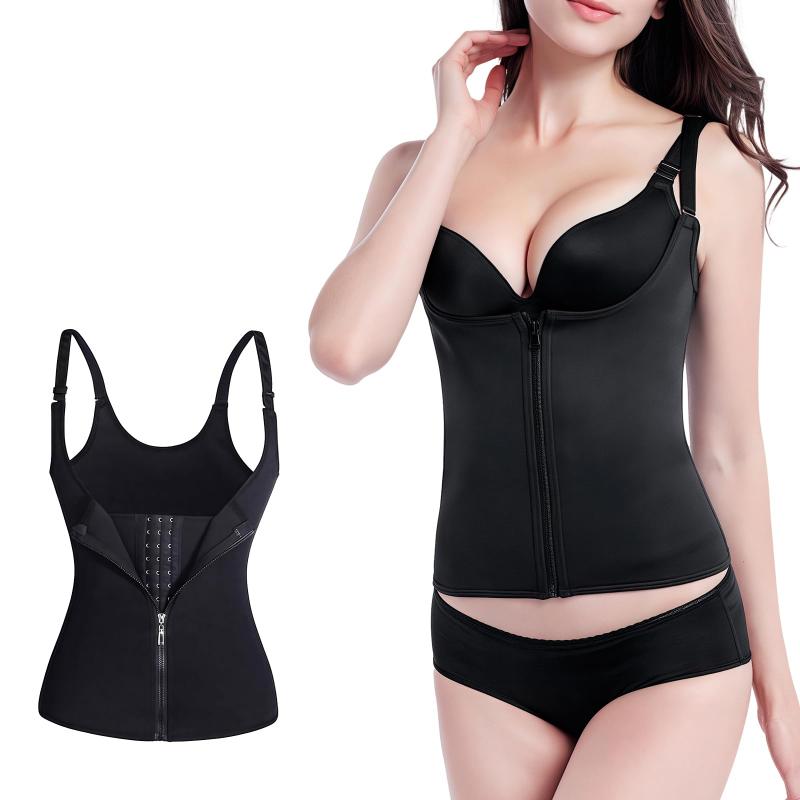 [Doyime] ウエストニッパー コルセット 補正下着 ジッパーデザイン 垂直スナップボタン 二重加圧 調節可能 通気性 伸縮 お腹引き締め レディース用 腰 産後 ランニング ヨガ フィットネス 美