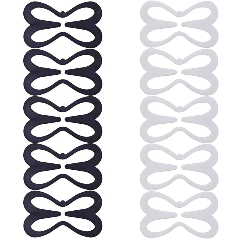 [SaveSooo] 10個 肩紐ずり落ち防止 ブラップクリップ 防滑ブラフック 調節可能な 落下防止ストラップ トンボの形をしています デザイン レディース用インビジブル内衣ストラップ