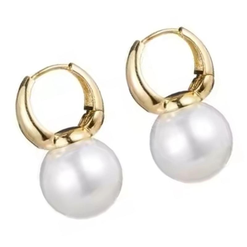 パールピアス レディース 上品 フープ 揺れる 両耳用 シルバー ゴールド おしゃれ 可愛い フォーマル 模造真珠【仕様】模造真珠：12mm 軸：18ゲージ(1.0mm) K18金メッキ【軽量設計】長時間つけても疲れにくい、軽くて快適な着け...