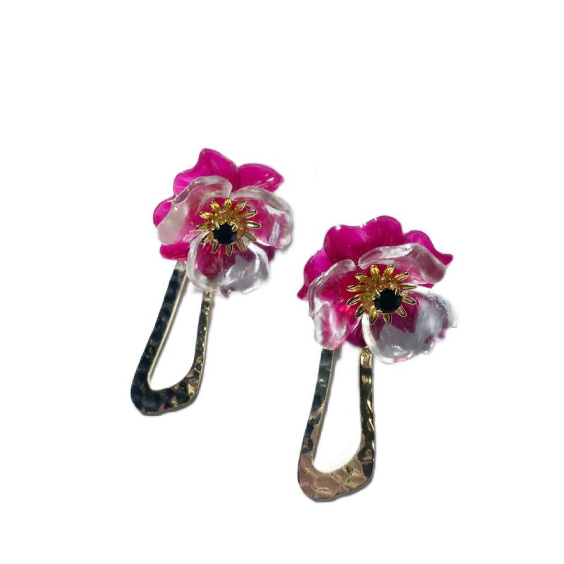 [Stellar Duo] フラワーピアス ピアス (レッド)