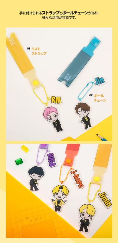ROYCHE TinyTAN Butter アクリルキーリング (ストラップ付き) (JIN) ACRYLIC KEYRING Butter ver.
