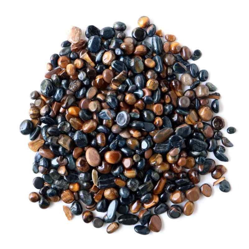 タイガーアイ さざれ石 100g 虎目石 MIXカラー イエロー ブルー 天然石 パ...