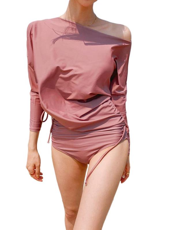 [panda store] 水着 レディース ラッシュガード 長袖 体型カバー 3点セット