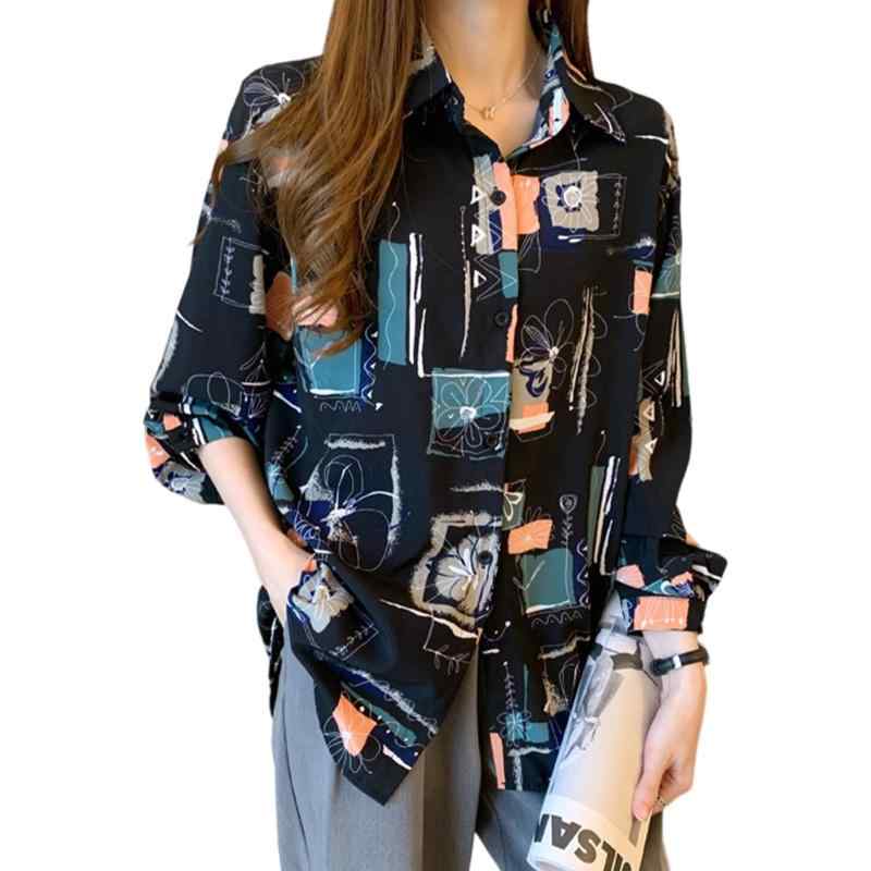 [Joyasslly] ブラウス レディース 柄シャツ 襟付き 花柄 トップス 体型カバー 着痩せ ゆったり おしゃれ エレガント