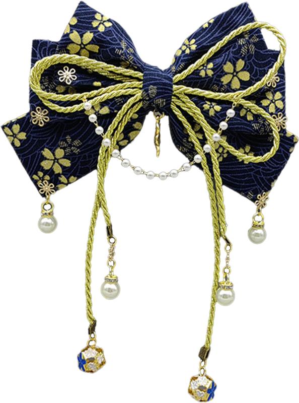 和風リボンクリップ 髪飾り リボン 袴 卒業式 着物 和装 浴衣 振袖 七五三 成人式 和風 [並行輸入品]