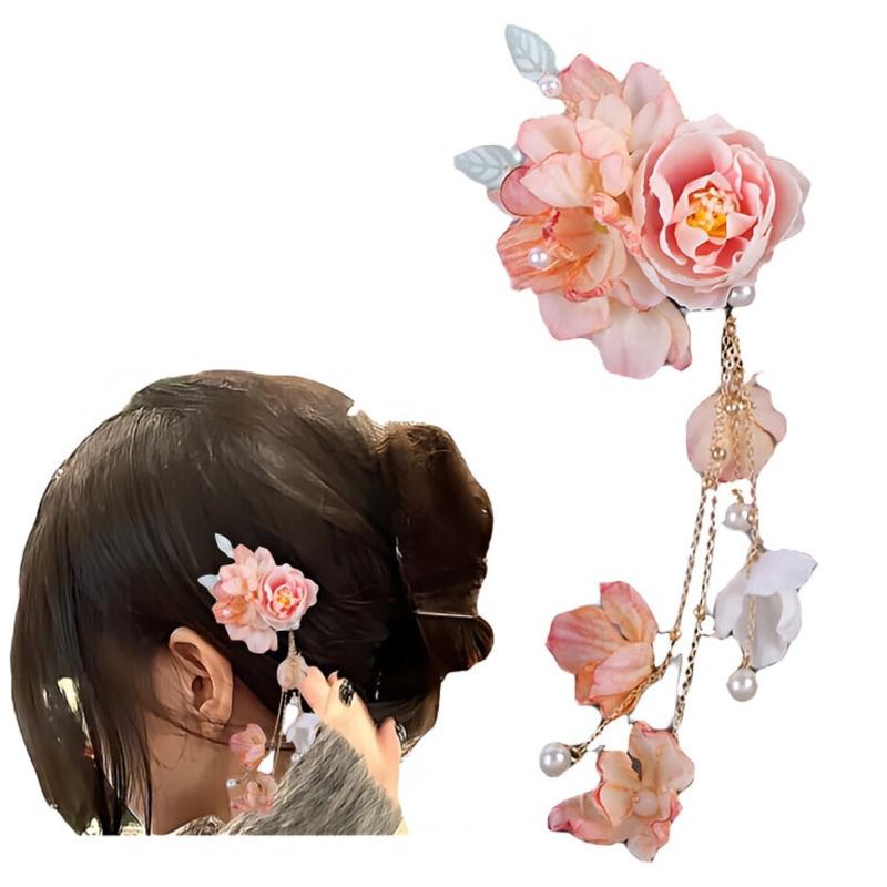 [ロッテラッカ] 髪飾り 和装小物 着物小物 花 花飾り さりげないオシャレ 浴衣 着物 和装 袴 振袖 和の髪飾り 摘み細工 七五三 着物用飾り 水引き 小物 小ぶり 結婚式 リボン 成人式 大人