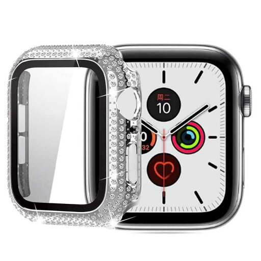 ALUBES for Apple Watch 6/SE/5/4 保護ケース フルカバー アップルウォッチ ケース 9H ガラスフィルム PCフレーム ダイヤモンド ALUBES for Apple Watch 6/SE/5/4 保護ケース フルカバー アップルウォッチ ケース 9H ガラスフィルム PCフレーム ダイヤモンド