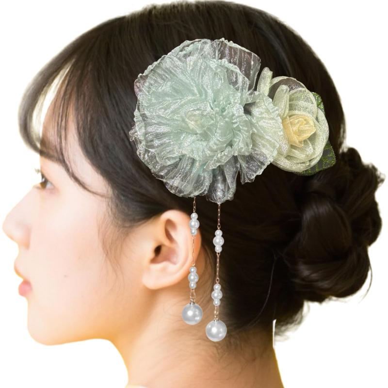 [ULITU] 髪飾り 浴衣 揺れる ヘアアクセサリー 浴衣 和装 夏祭り 花火大会 シンプル 花 ショート 袴 はかま 成人式 卒業式 謝恩会 前撮り 花嫁 七五三 入園式 入学式