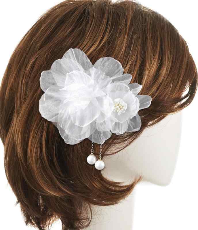 FQLYP髪飾り クリップ 浴衣 和装 花火大会 シンプル 花 ショート 袴 成人式 卒業式 前撮り 花嫁 七五三 レディース 入園式 入学式