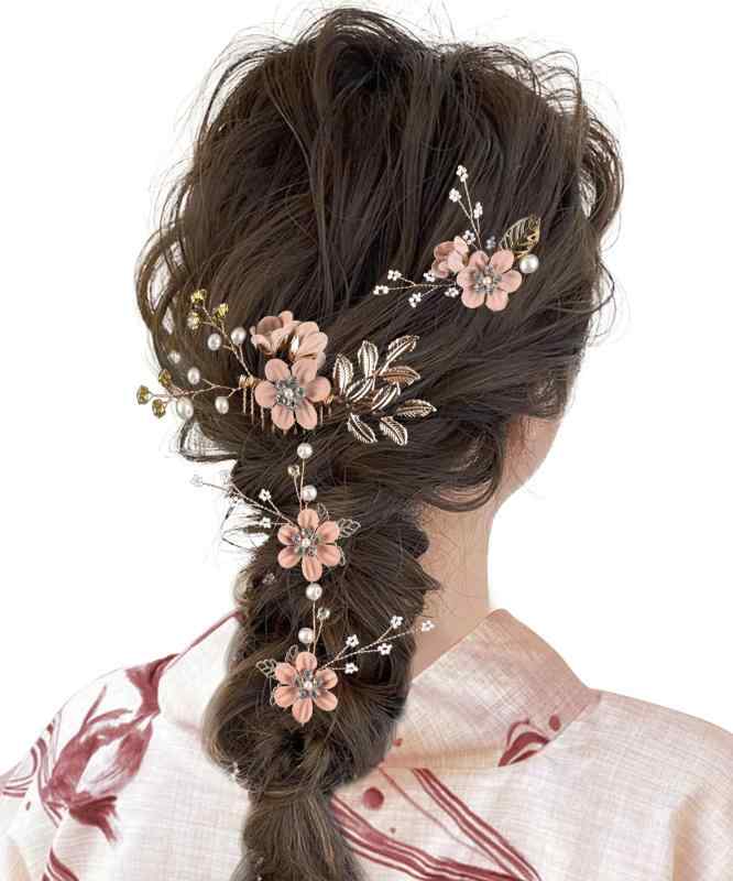 【Baramoly】髪飾り ヘアアクセサリー 成人式 結婚式 人気 ウェディング 大人 パール 花 和装 発表会 着物 レディース 振袖 袴 七五三 卒業式 入学式