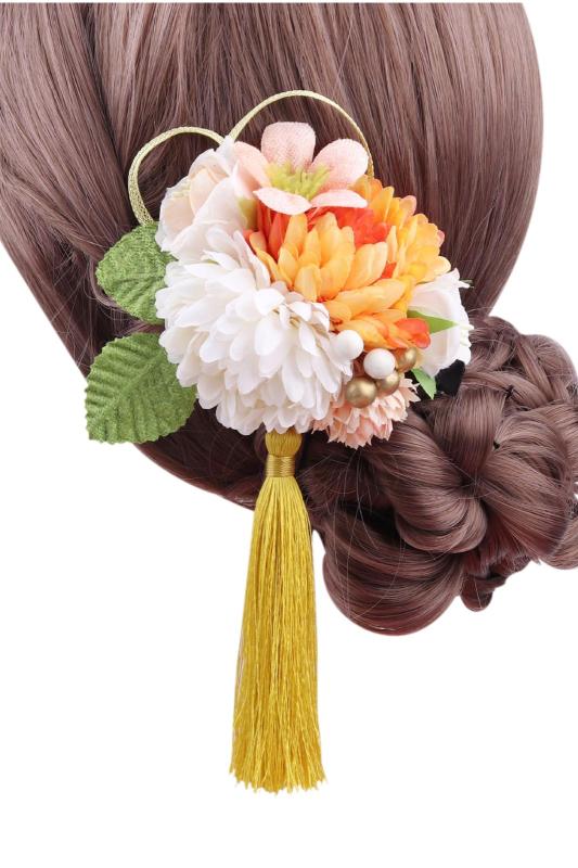 [ネコート] 髪飾り 成人式 浴衣 卒業式 七五三 コサージュ 花火大会 振袖 前撮り 着物 袴 和装 花 タッセル