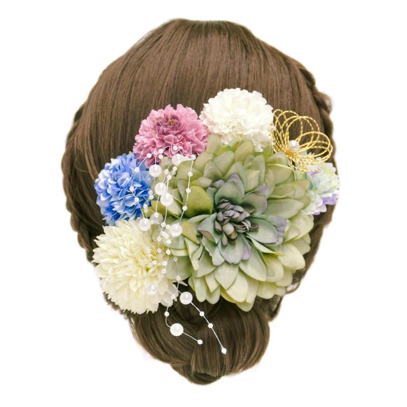 [ネコート] 髪飾り 成人式 浴衣 8点セット 水引 和装 結婚式 入学式 卒業式 七五三 着物 袴 振袖 造花 花火大会 前撮り