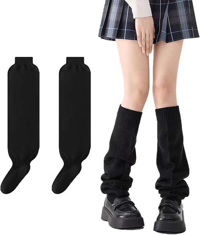 [RainKind] レディース レッグウォーマー ルーズソックス ロングソックス 厚手 暖かい 学生 制服 可愛い 靴下 足首ウォーマーズリ落ちにくい 防寒 冷房対策