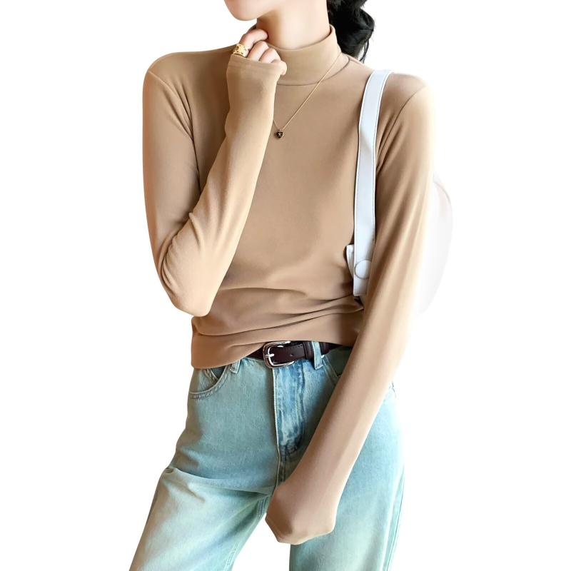 [Rovidorx] インナー レディース 長袖 裏起毛 ハイネック あったかインナー ヒートテック インナーシャツ アンダーウェア 肌着 防寒 アンダーシャツ 保温インナー 通気 秋冬