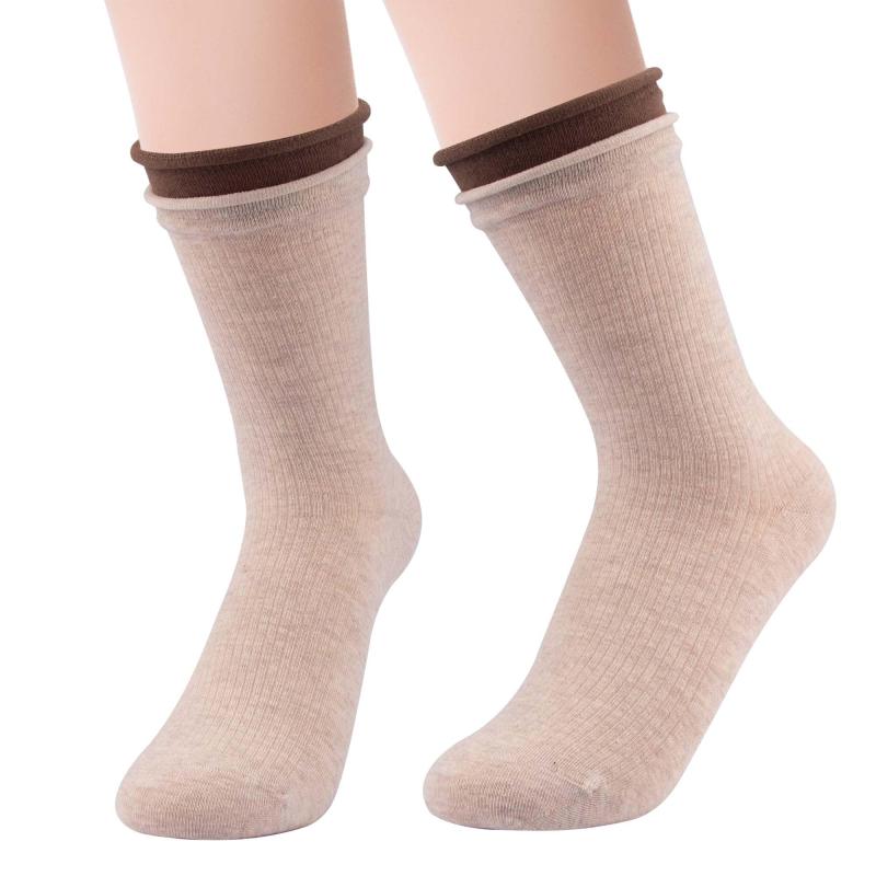 [ZenBeya] 靴下 レディース 春夏秋冬用 可愛いソックス 綿 くつ下 カラーソックス 女性用 カジュアル靴下 おしゃれ クルーソックス ゆったり婦人用 通気 蒸れない靴下 通学 通勤 室内 アウトド